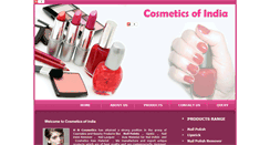 Desktop Screenshot of cosmeticsofindia.com